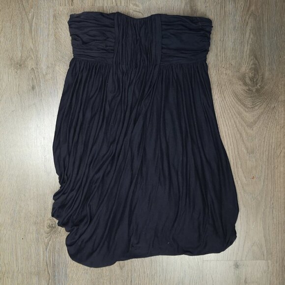 Y2K Vintage RachelRoy Strapless Grecian Asymmetrical Draped Bustier Jersey Dress - Picture 1 of 9